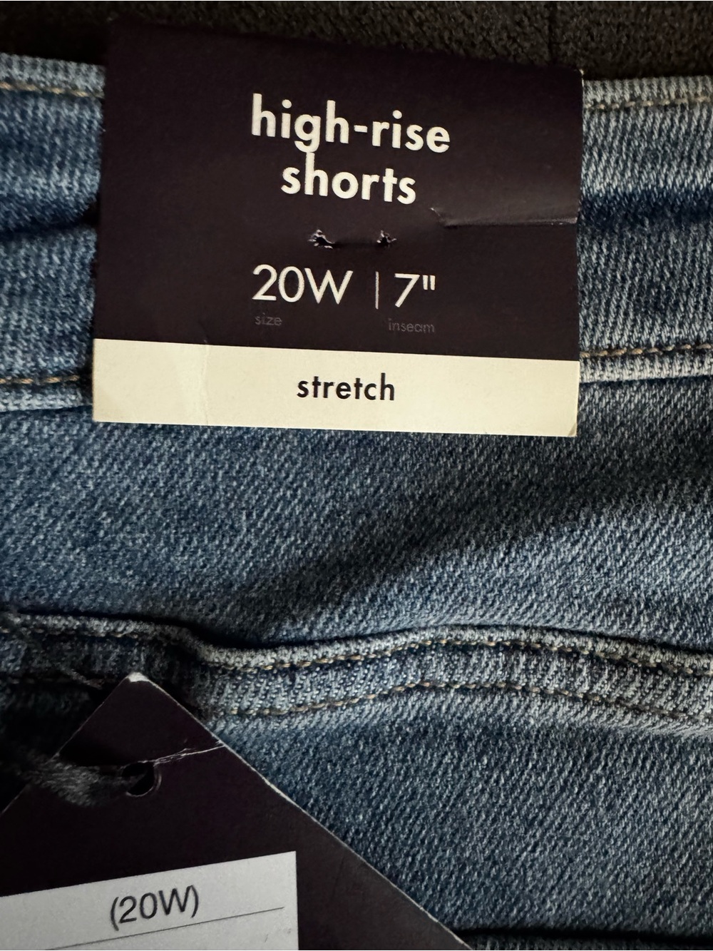 Ava & Viv Distressed Mid-Blue Denim Jean Shorts - Picture 5 of 7